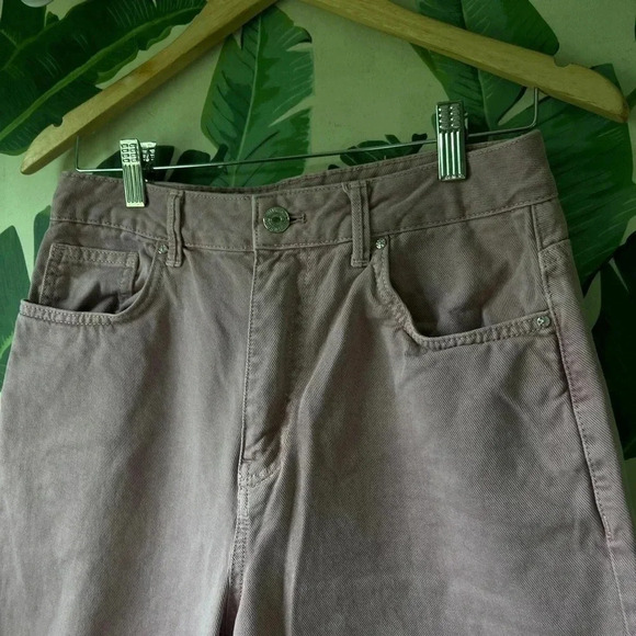 ASOS Berksha Women’s Lilac Purple Wide Leg Crop High Rise Jeans 8 - Picture 6 of 10